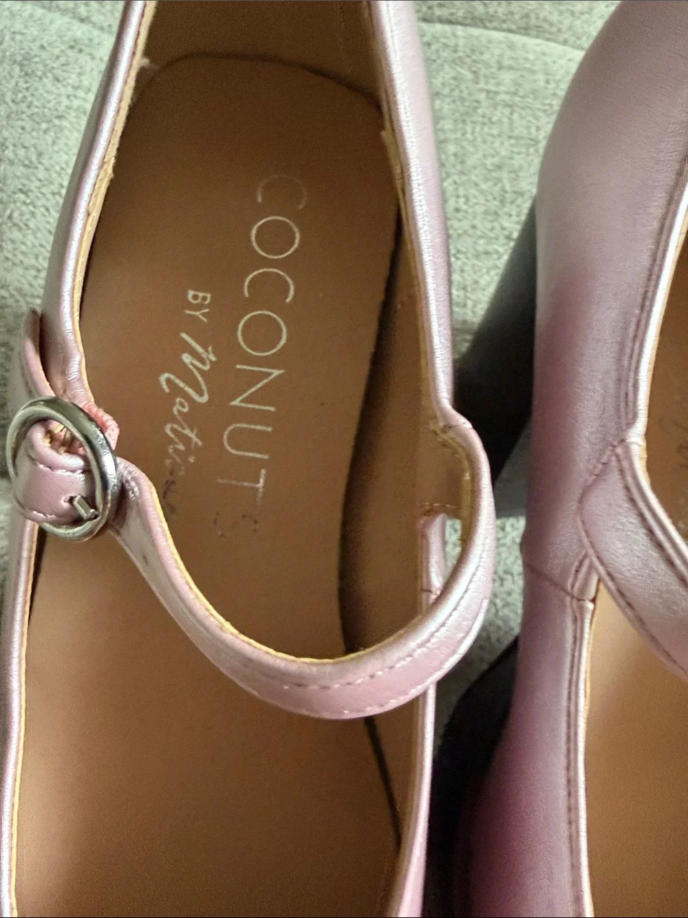 Matisse Matilda Platform Mary Jane Heels Rose Metallic Sz 7